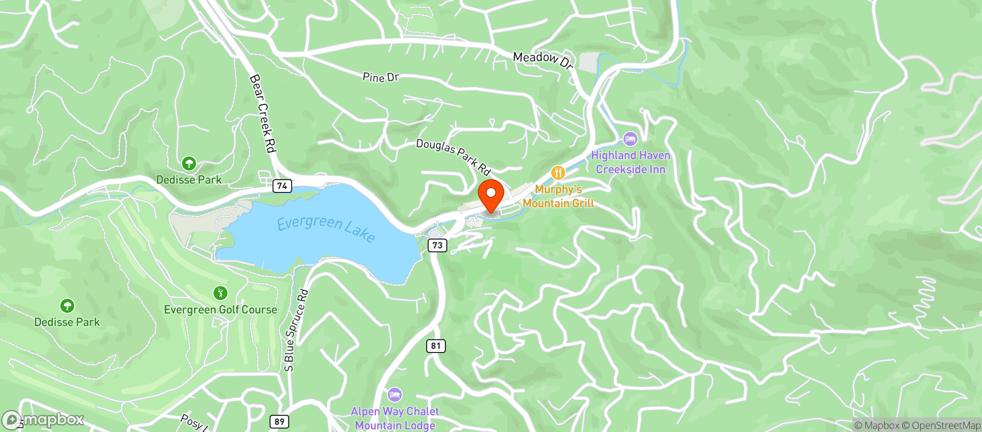 Map showing Beau Jos Colorado Style Pizza