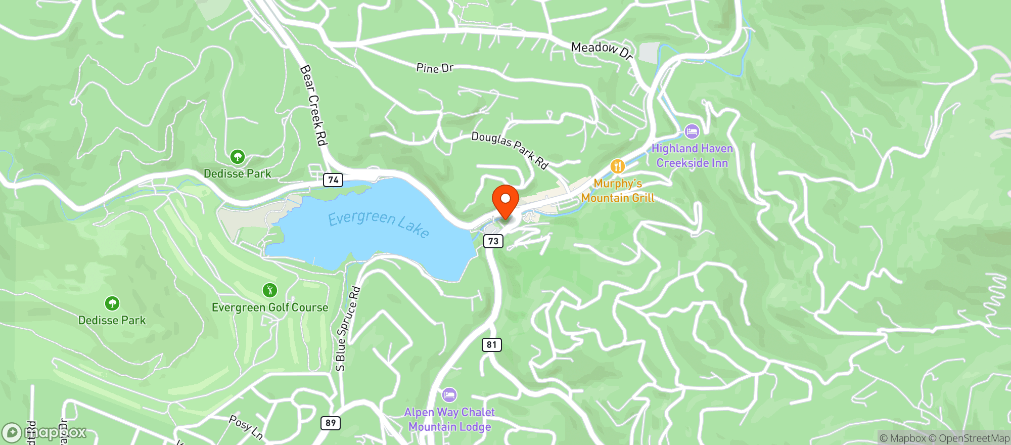 Map showing Cactus Jacks