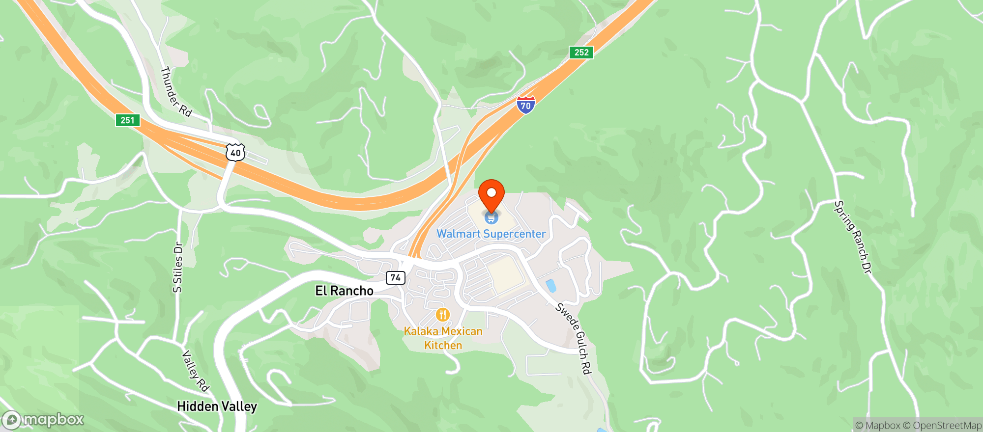 Map showing Walmart 2293