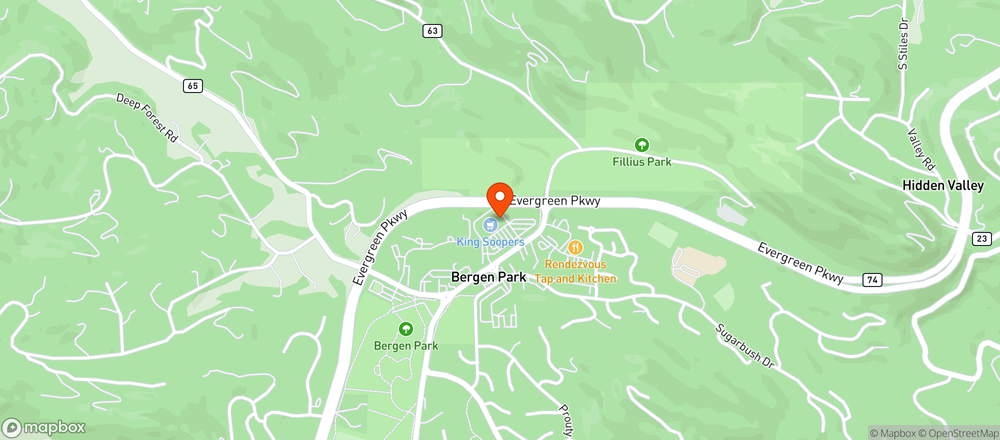 Map showing Kroger King Soopers