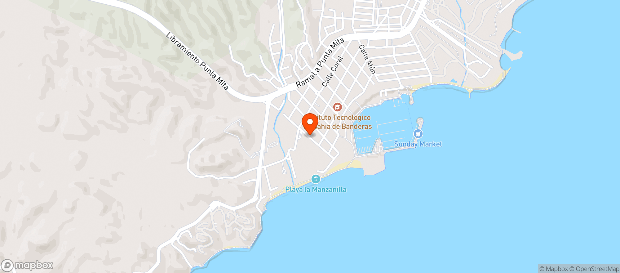 Map showing Condominio Nakawé En La Cruz