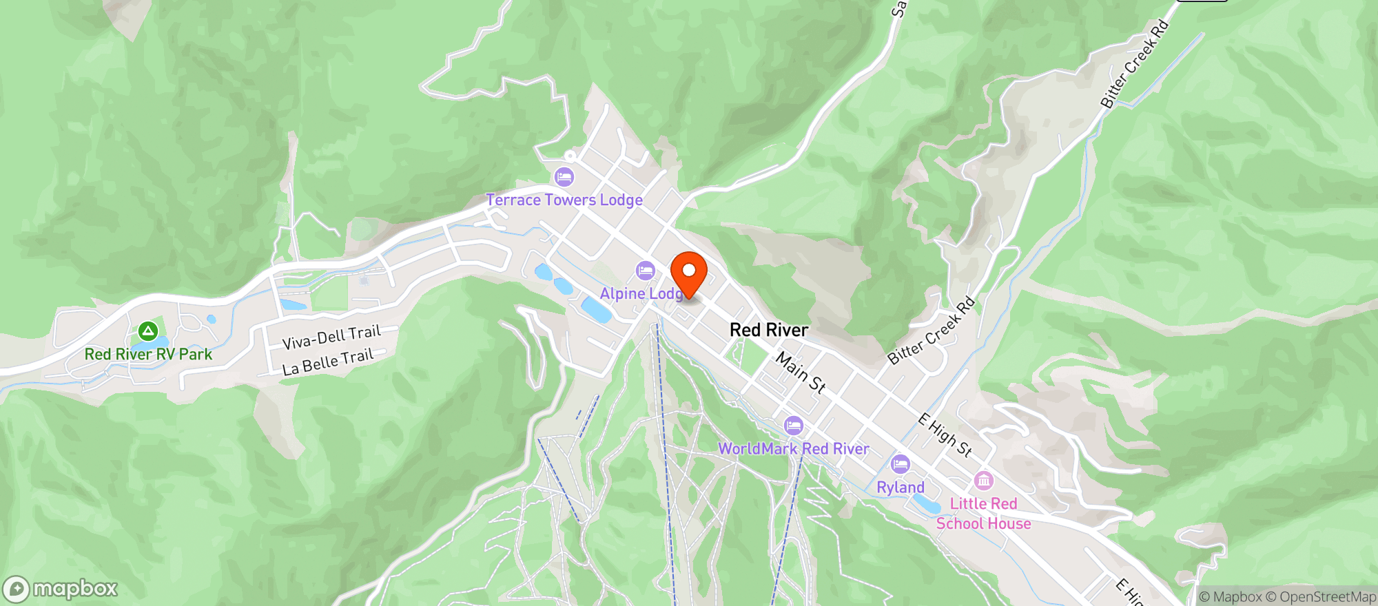 Map showing Der Markt Food Store
