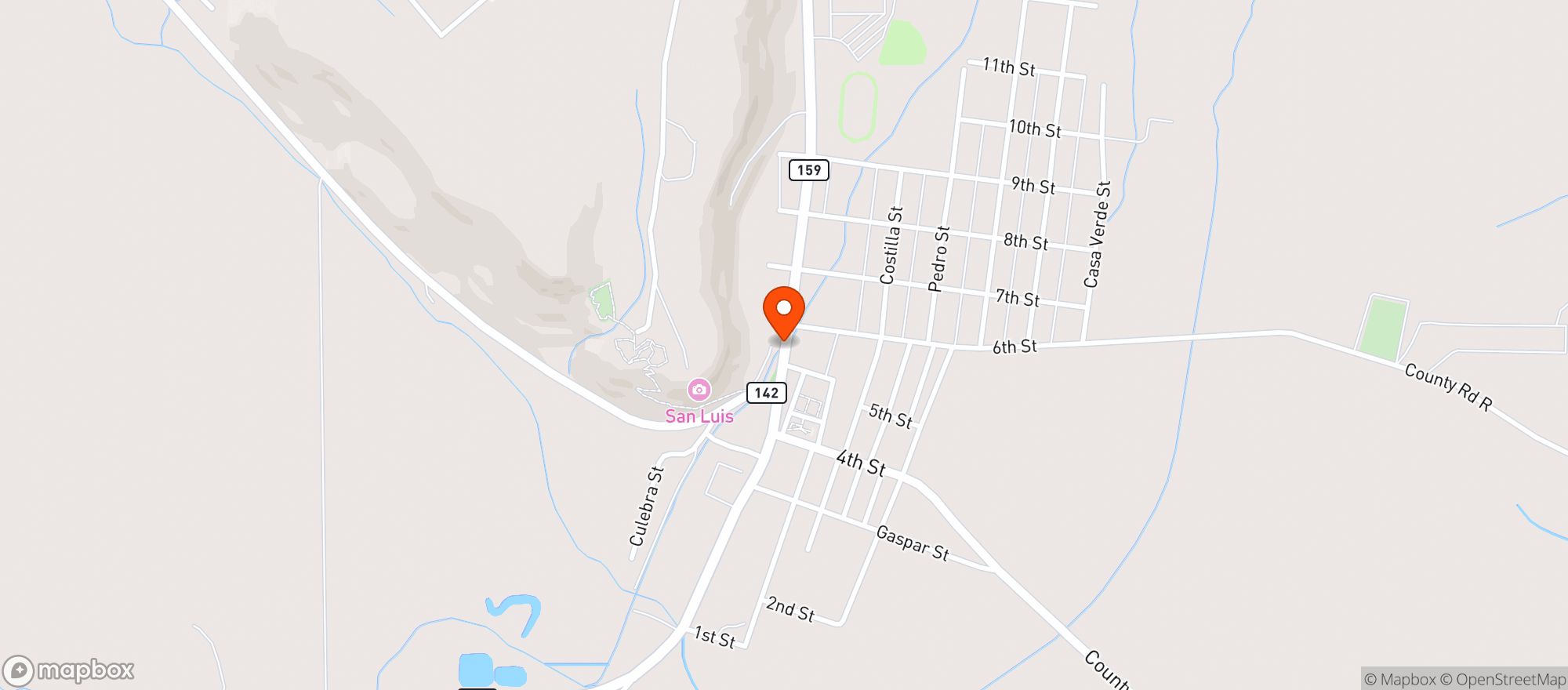 Map showing CENTRAL LIQUOR STORE