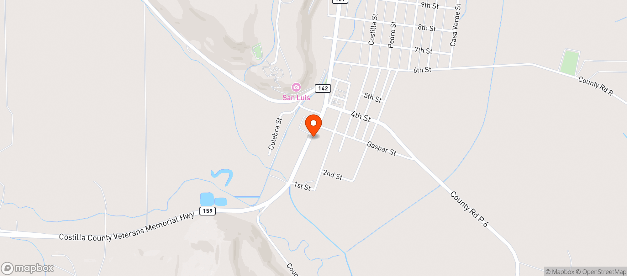 Map showing Gus's Liquor