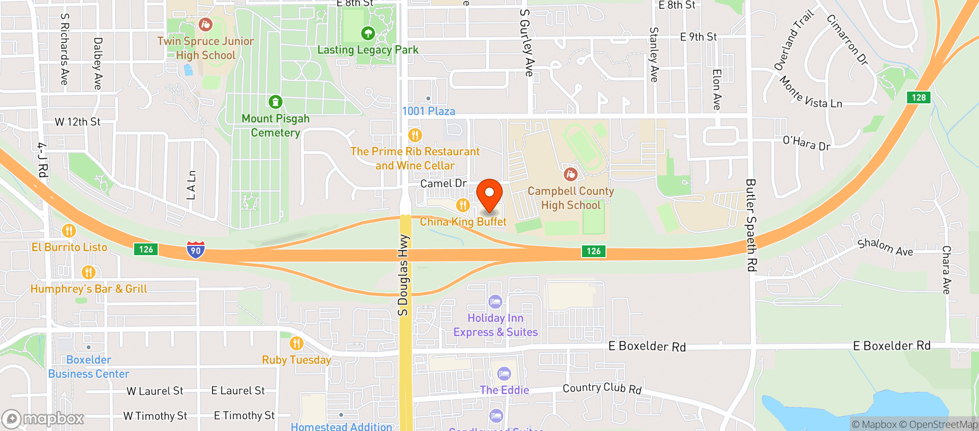 Map showing Smiths Food & Drug (706) - 00180 - Gillette