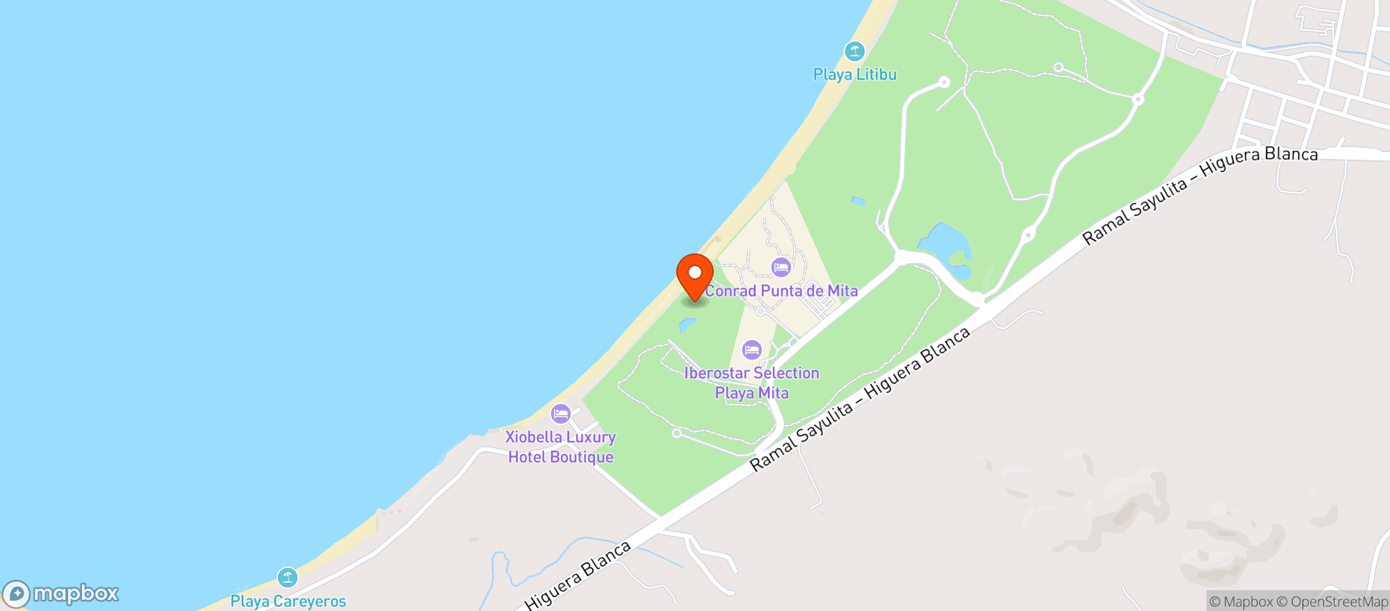Map showing Playa Litibu