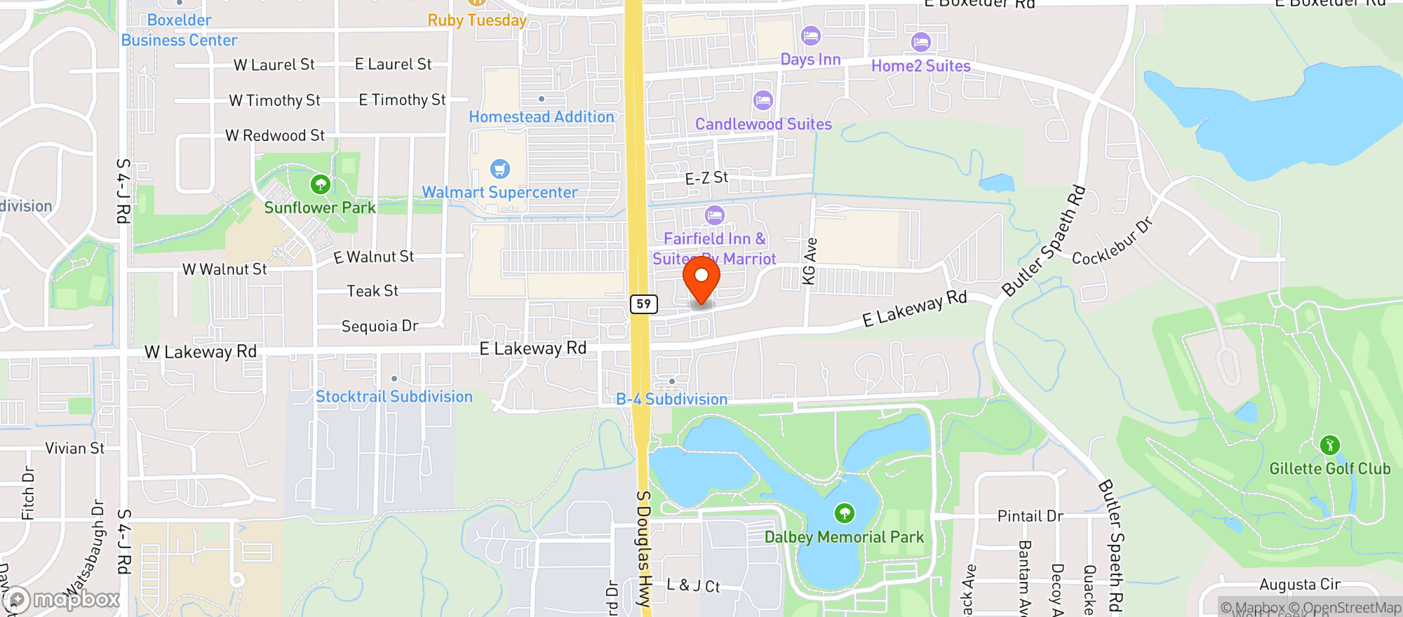 Map showing Good Times Discount Liquor