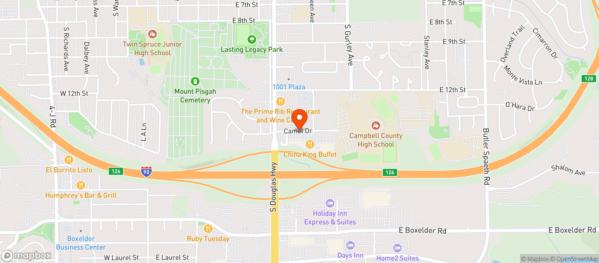 Map showing Fridas House Mexican Food