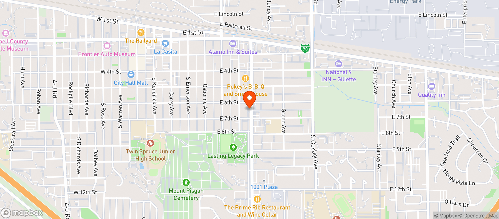 Map showing Mountain High Wellness