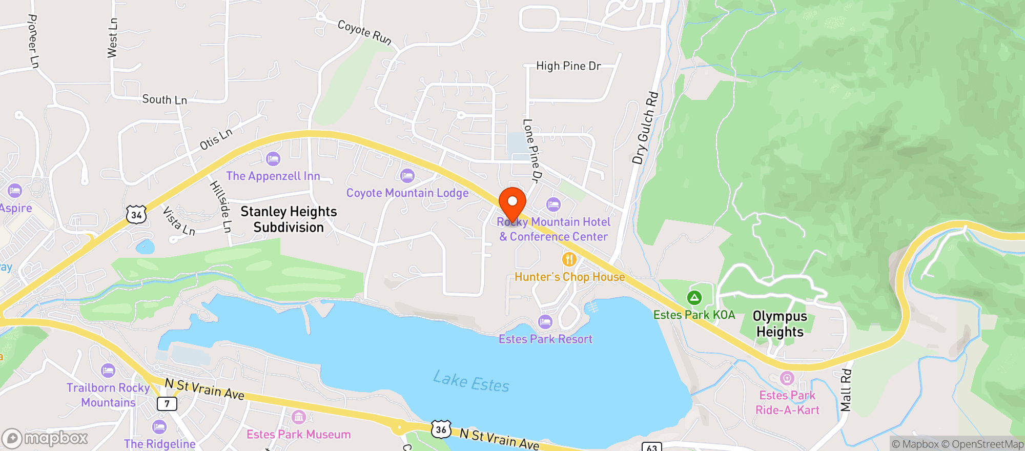 Map showing Longhorn Liquors