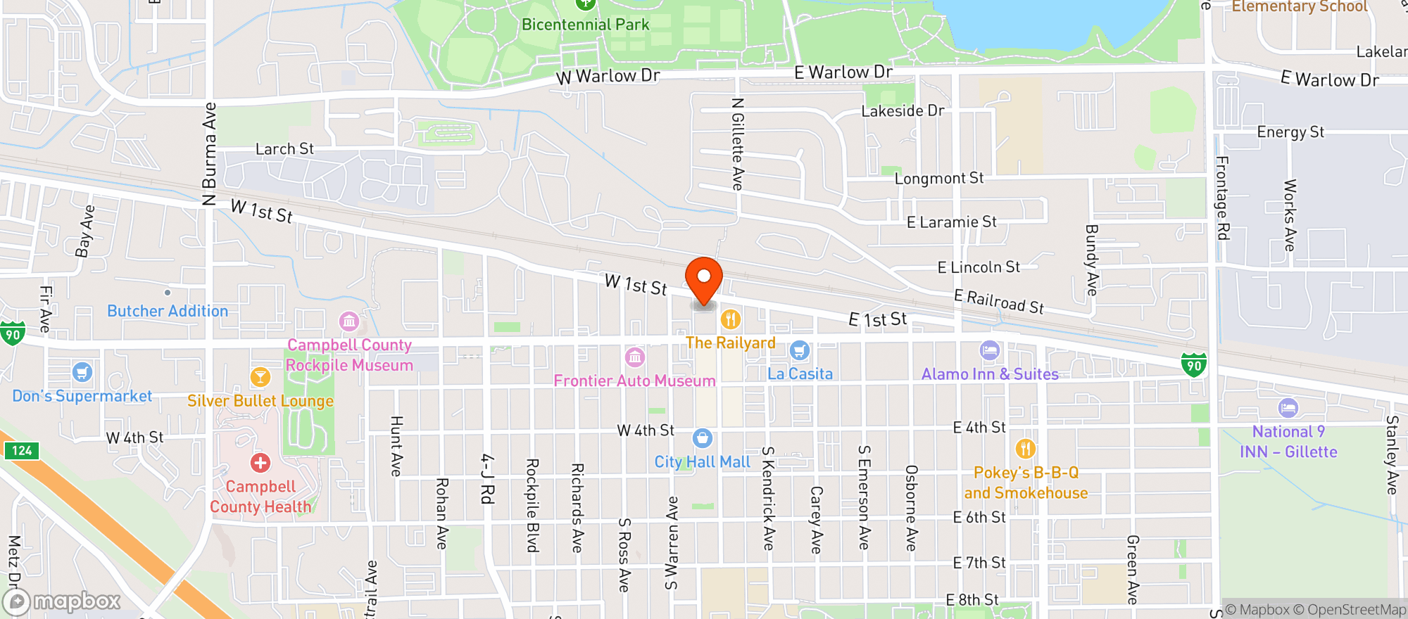 Map showing Big Lost Meadery