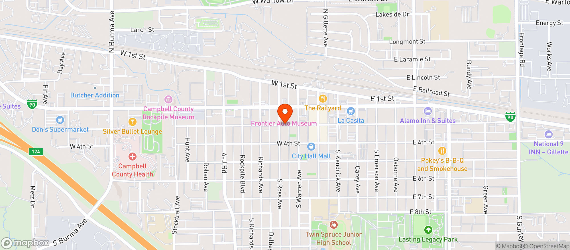Map showing Eagles Lodge