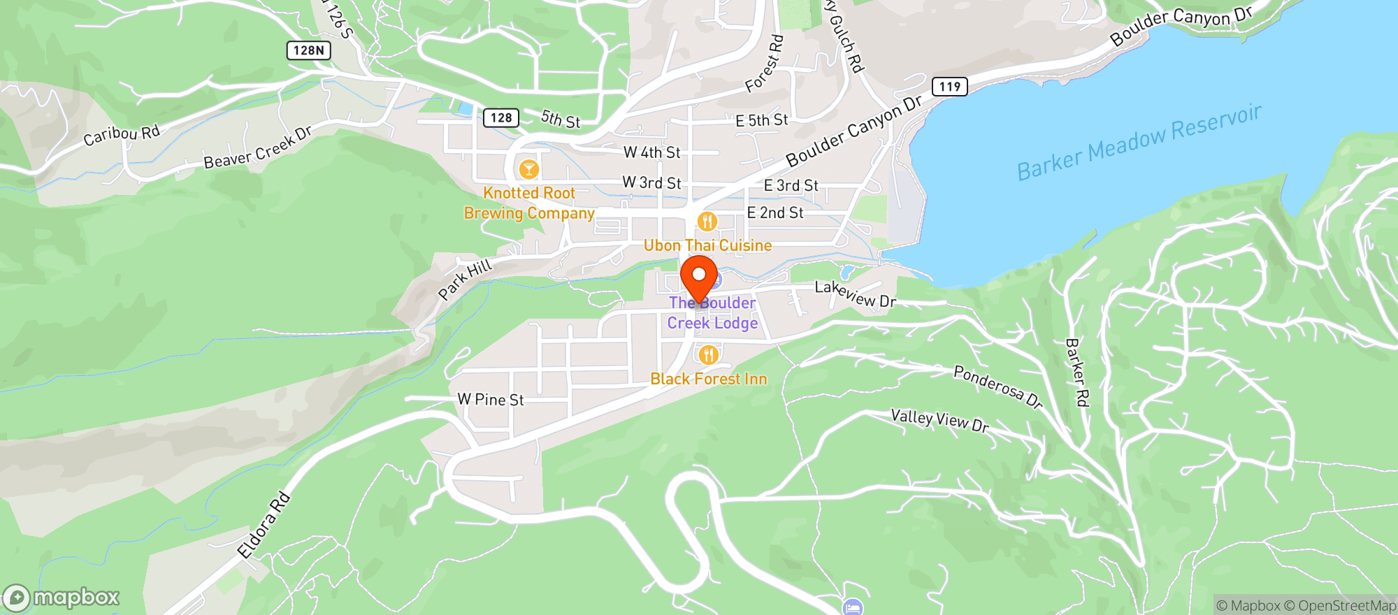 Map showing The Train Cars