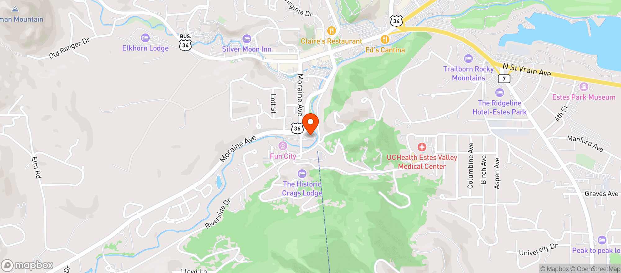 Map showing Rocky Mountain Discount Liquor