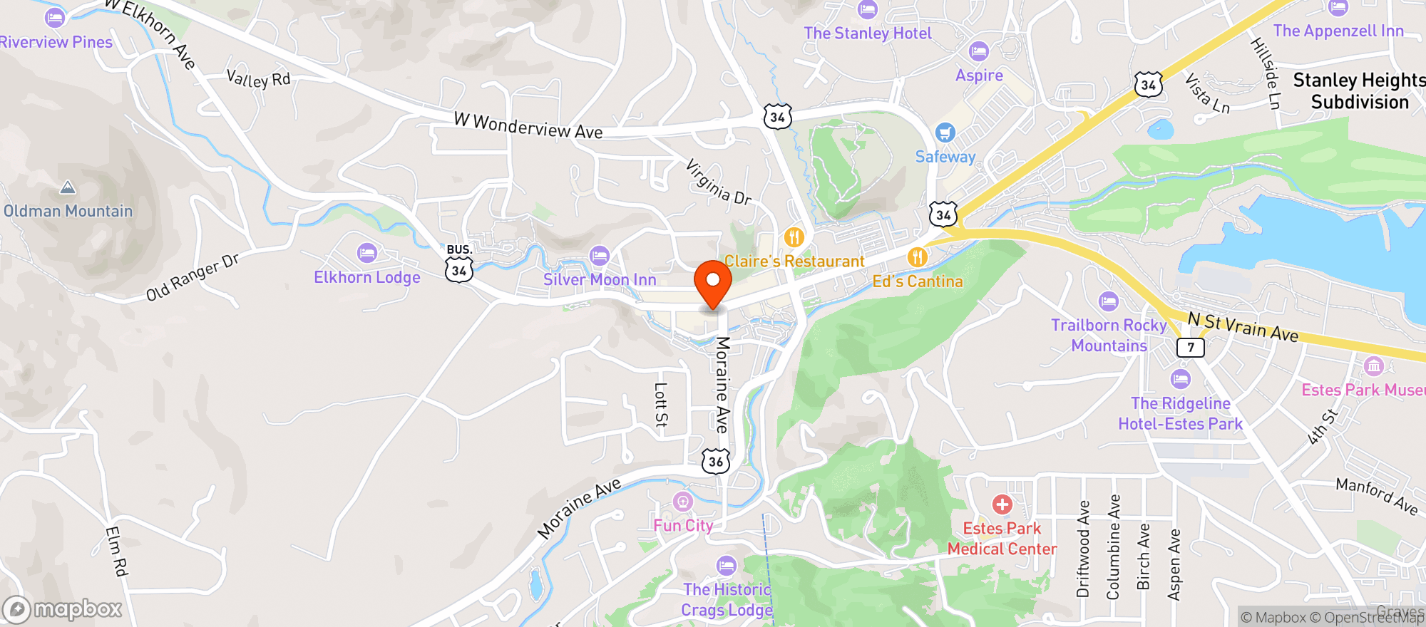 Map showing LONIGANS