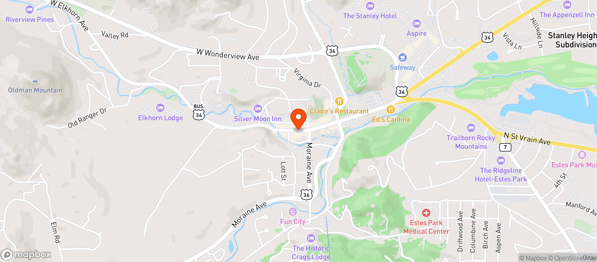 Map showing Safeway