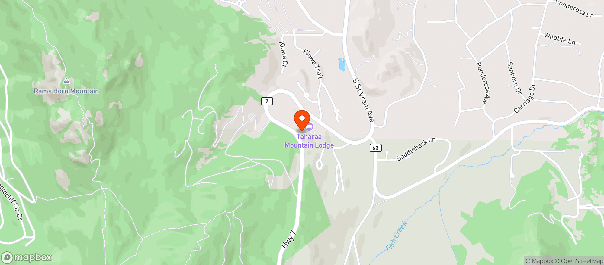 Map showing The Twin Owls Steakhouse