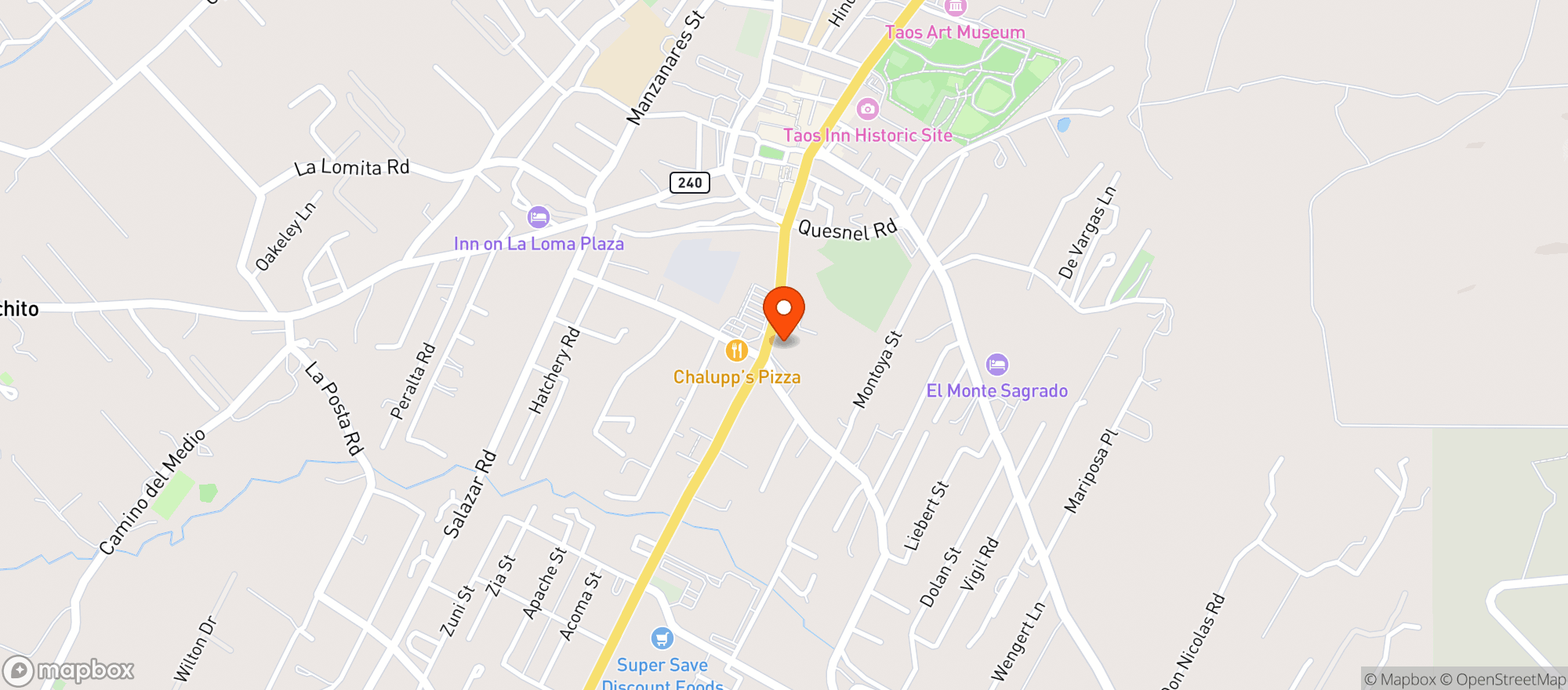 Map showing Hotel Willa