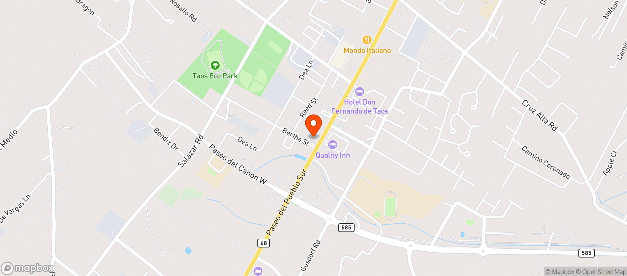 Map showing Allsup's
