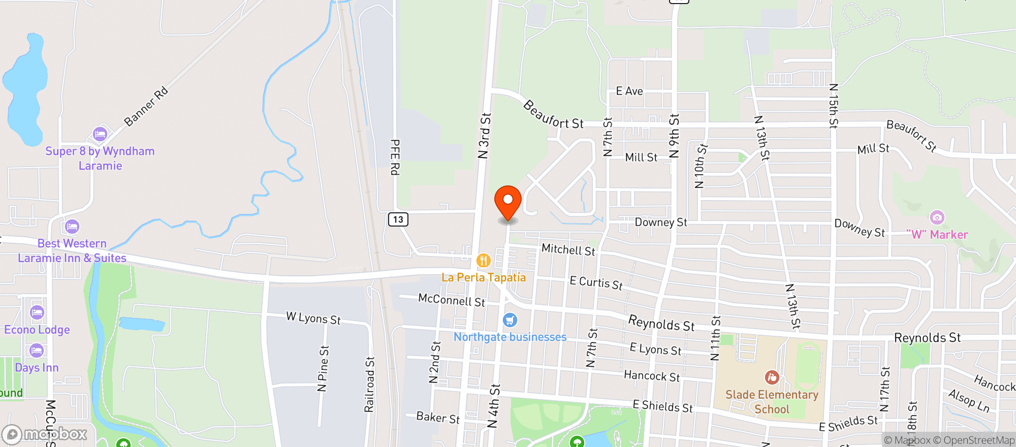 Map showing NORTHRIDGE DISCOUNT LIQUORS