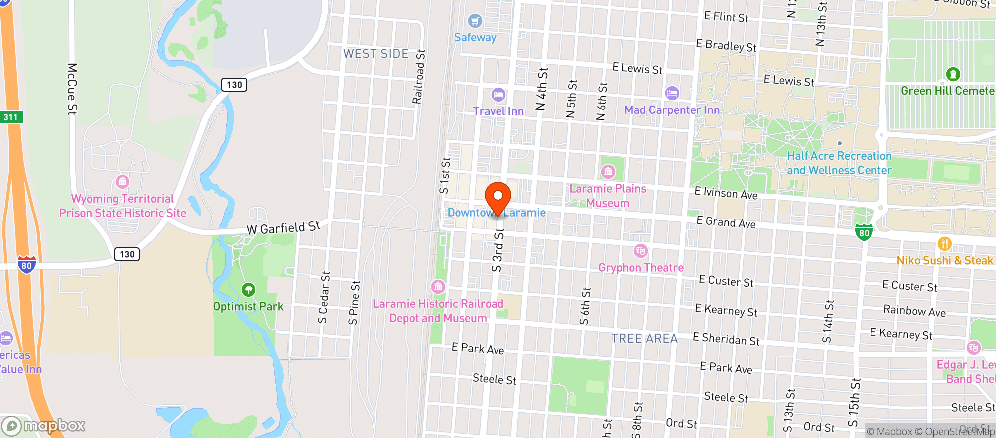 Map showing UP N SMOKE II