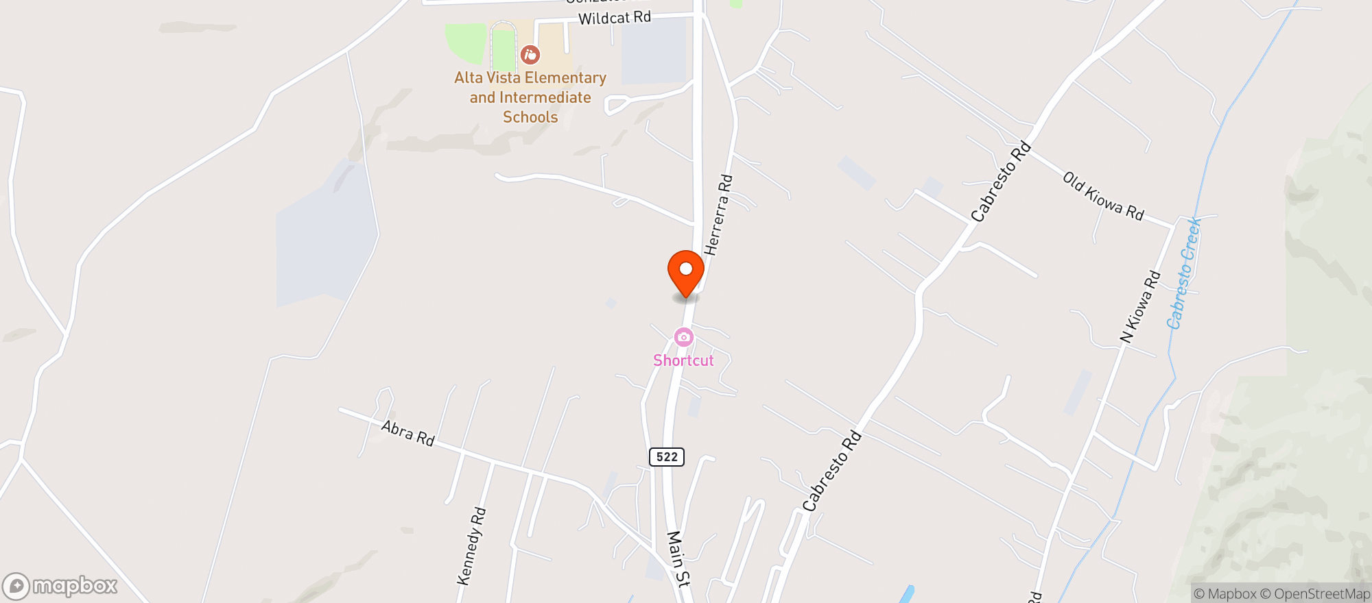 Map showing Village Stop & Go