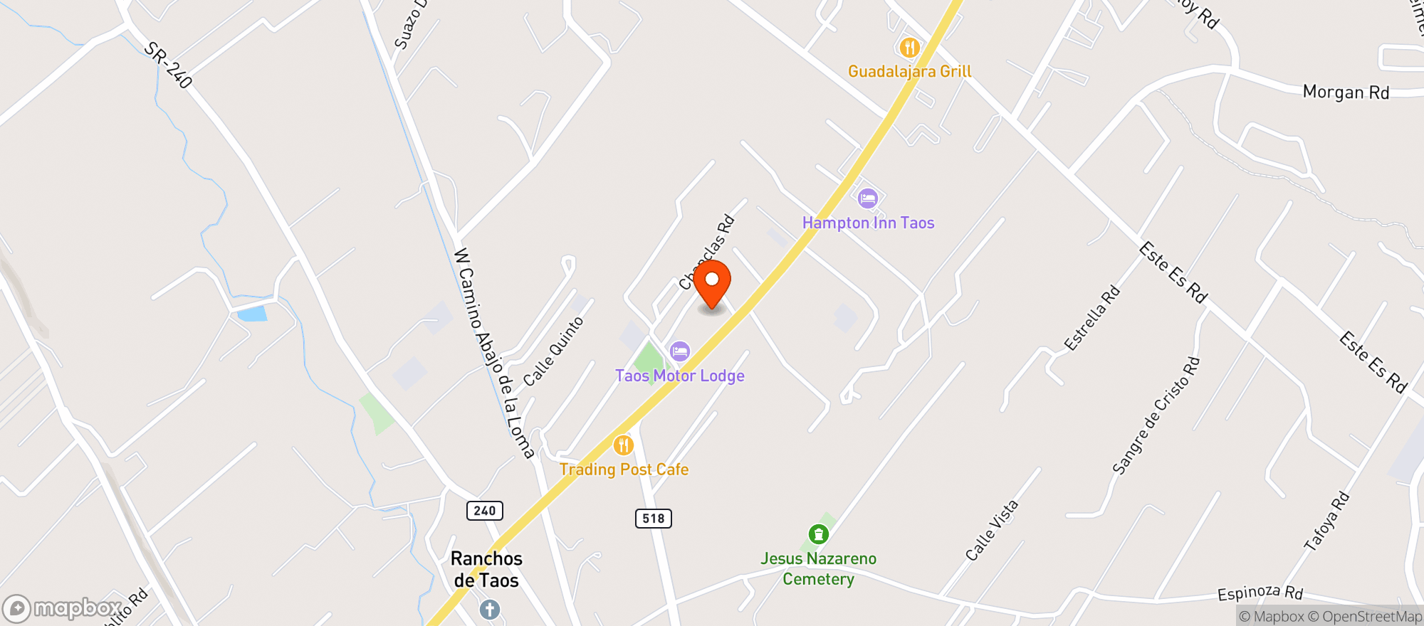 Map showing DEL NORTE LIQUORS