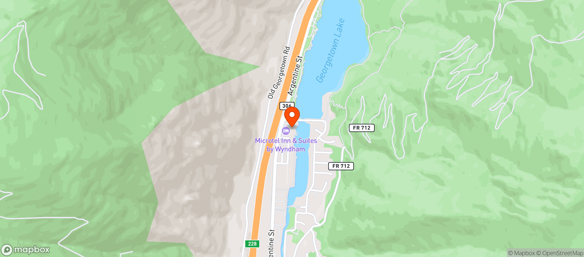 Map showing Cabin Creek Brewing