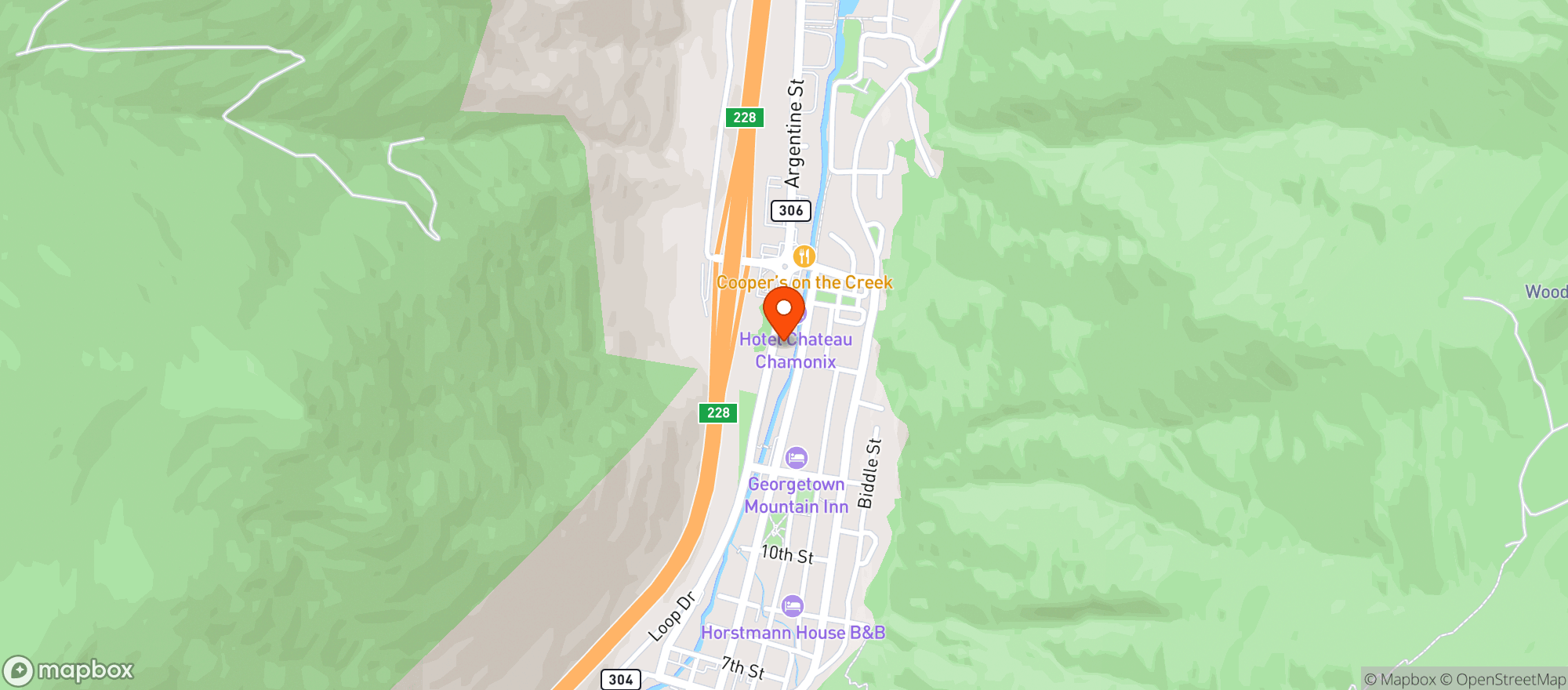 Map showing Georgetown Liquors