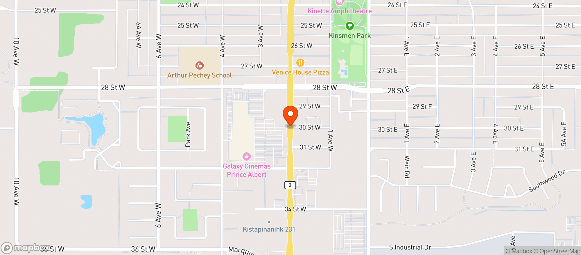 Map showing Safeway