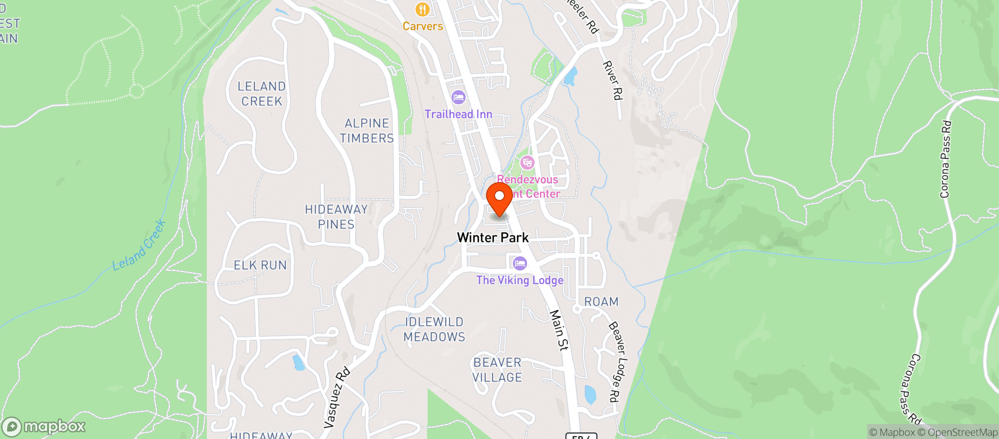 Map showing Winter Park Wine & Spirits
