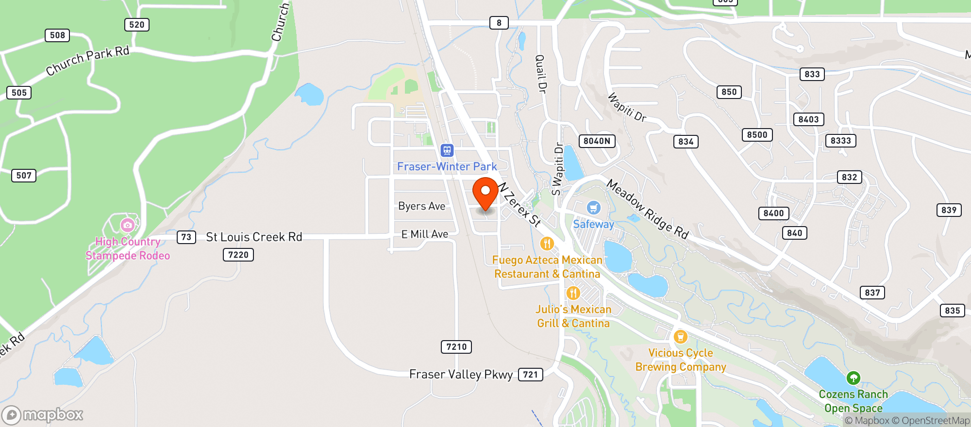Map showing Rocky Mountain Cannabis - Fraser