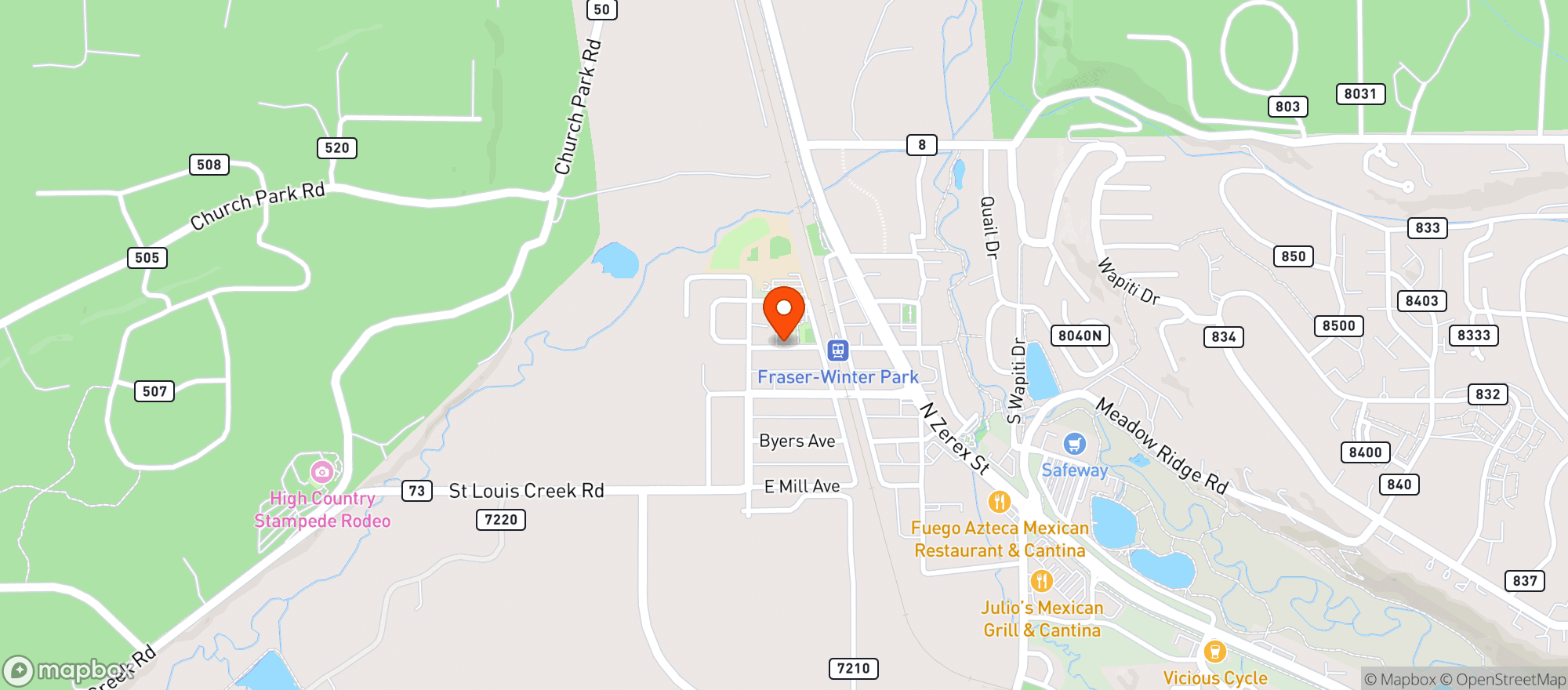 Map showing Safeway