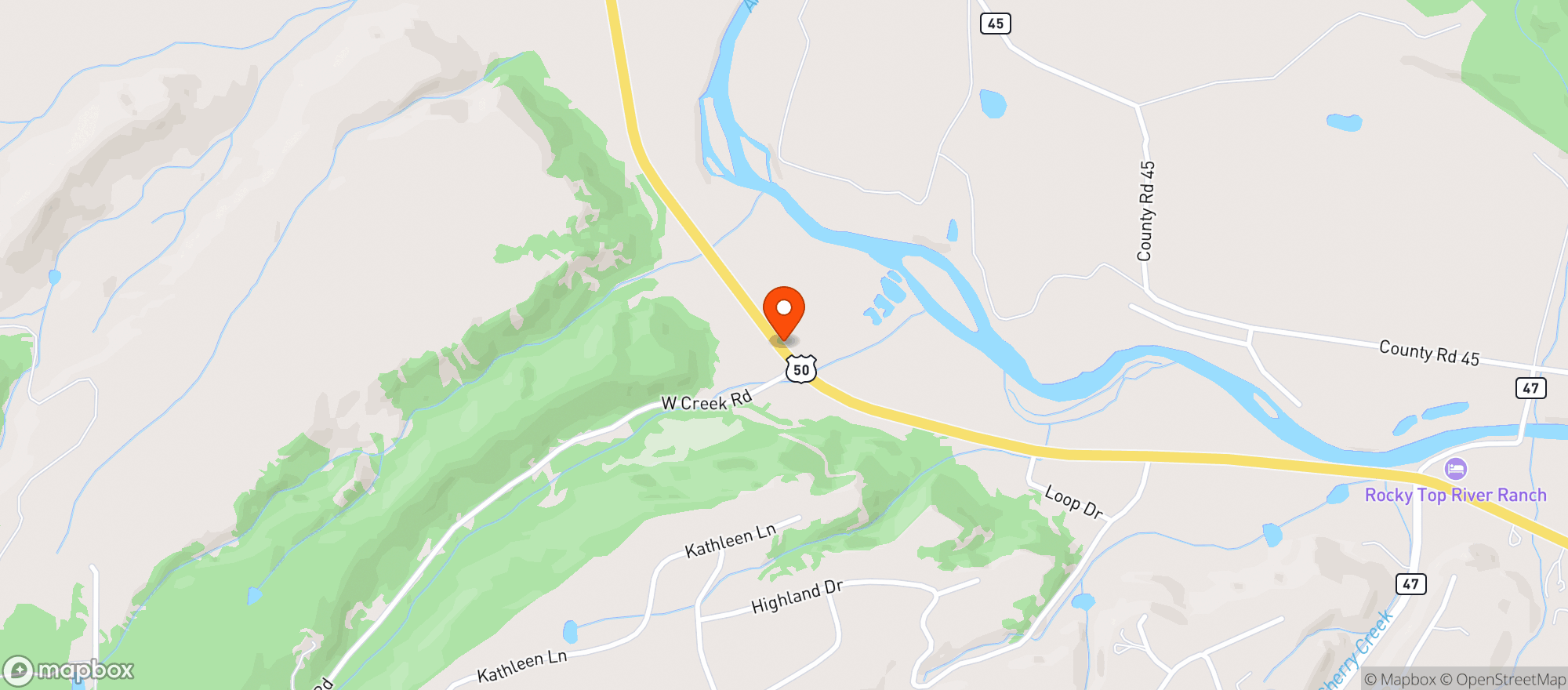 Map showing Sugarbush Liquor Store