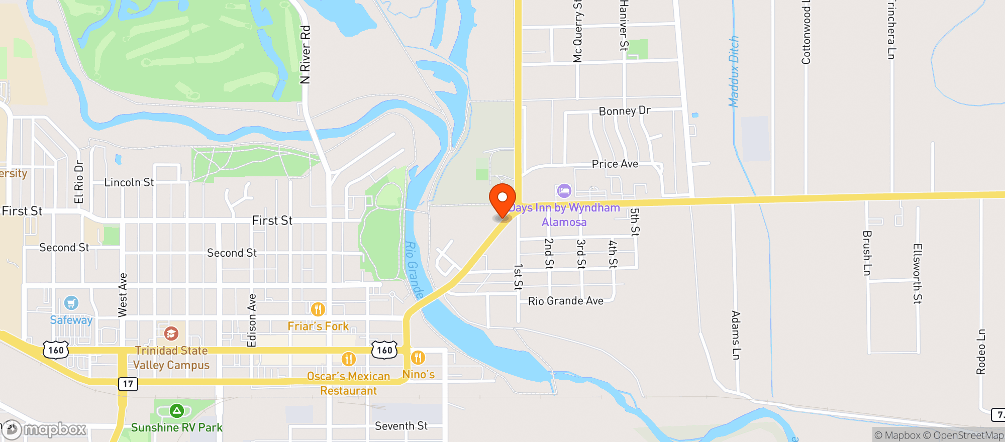 Map showing Dagglebeez