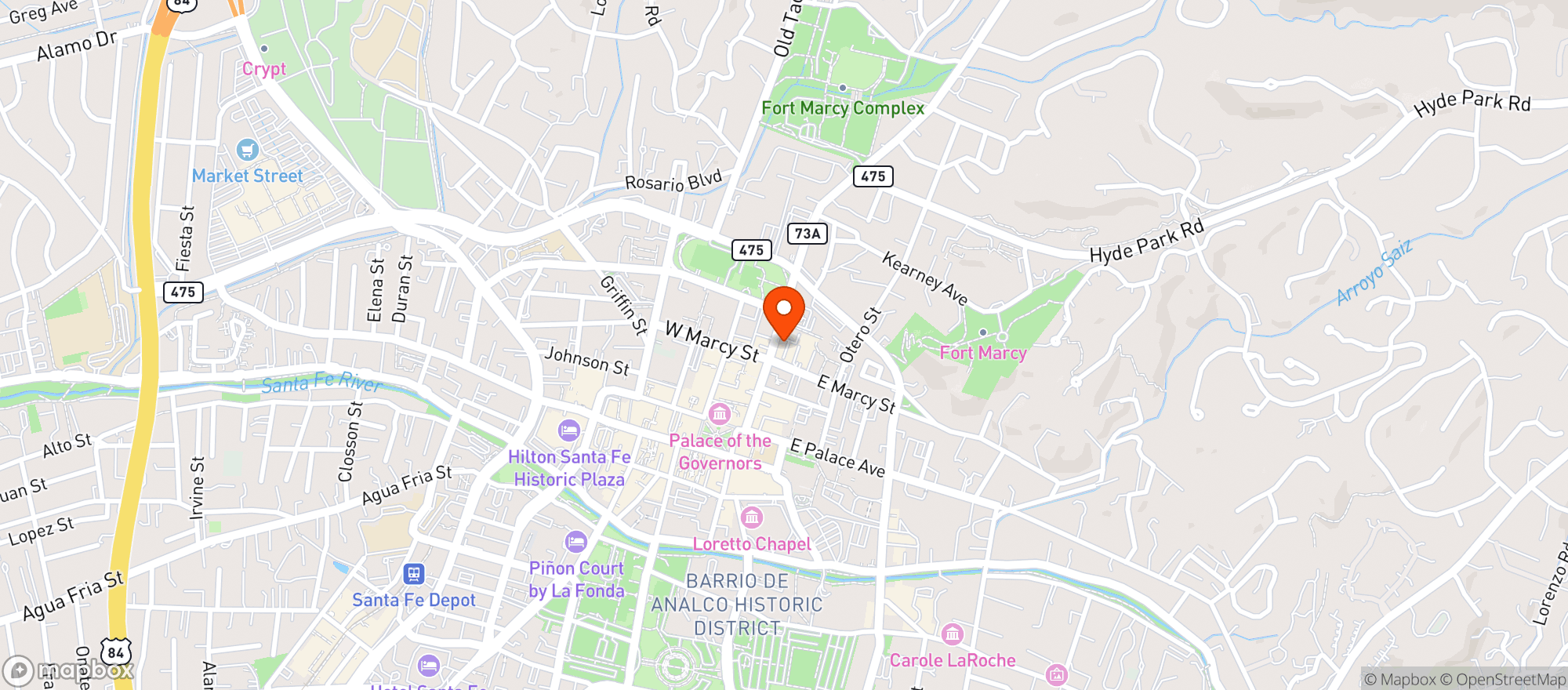 Map showing Marketsteer Steakhouse