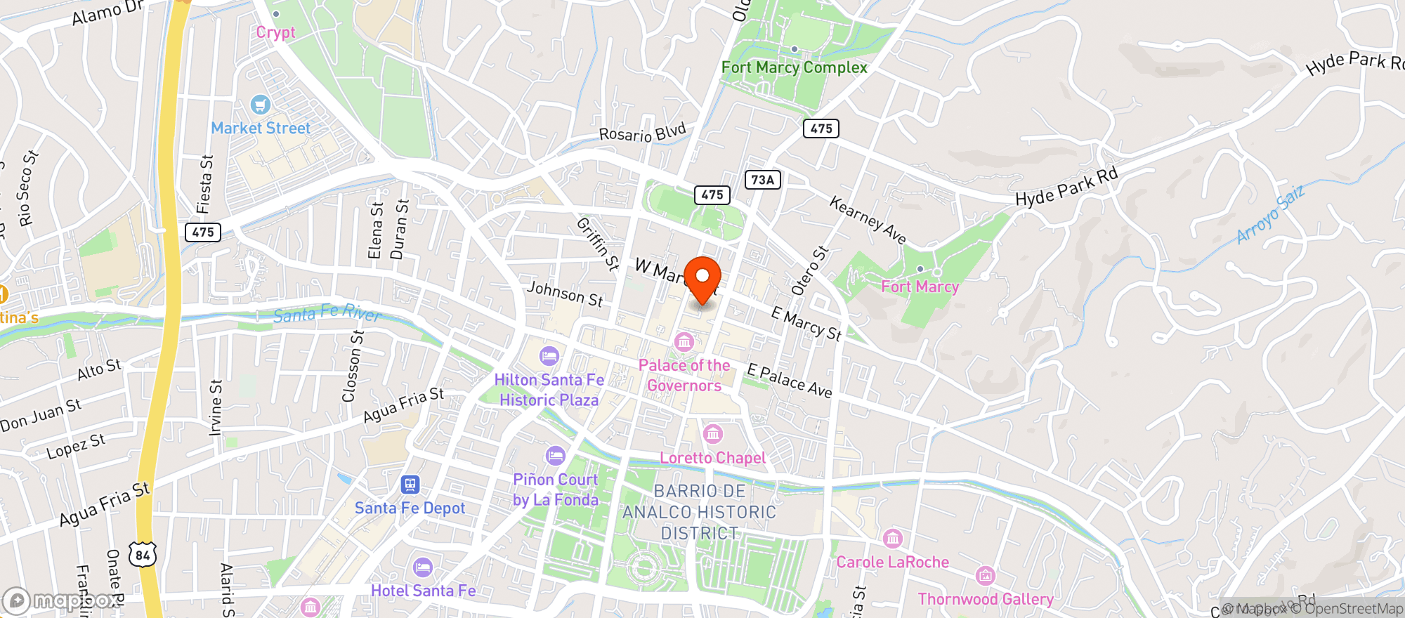 Map showing Taberna La Boca