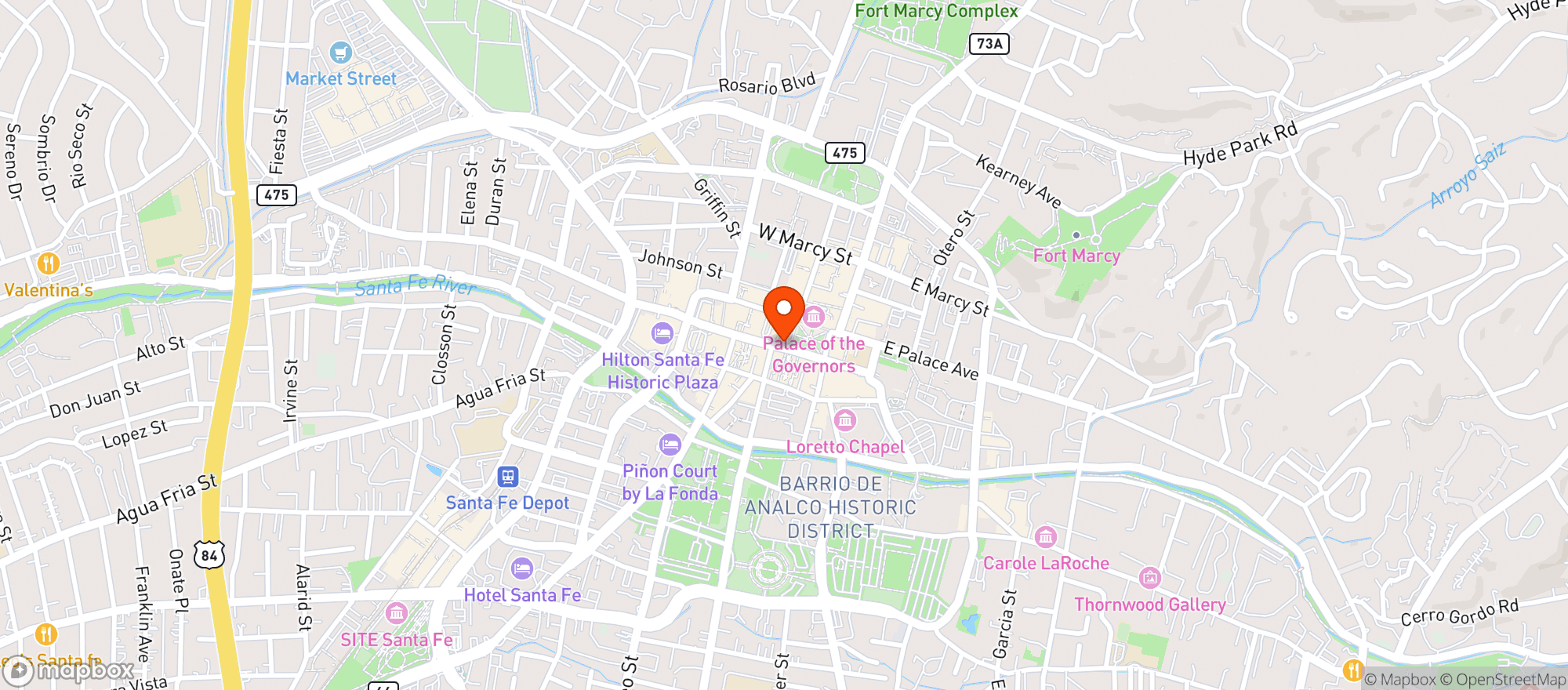 Map showing Thunderbird Bar & Grill