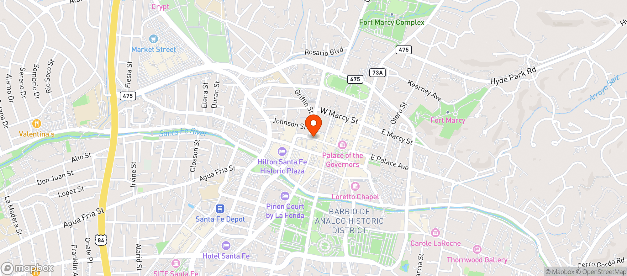 Map showing Fiesta Oaxaca