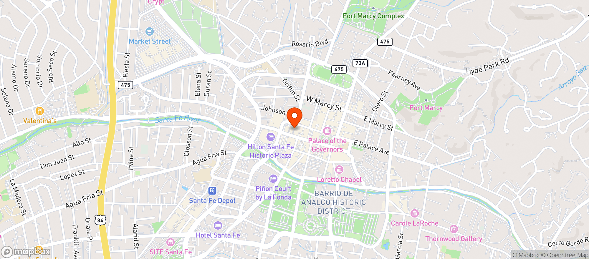 Map showing Los Magueyes