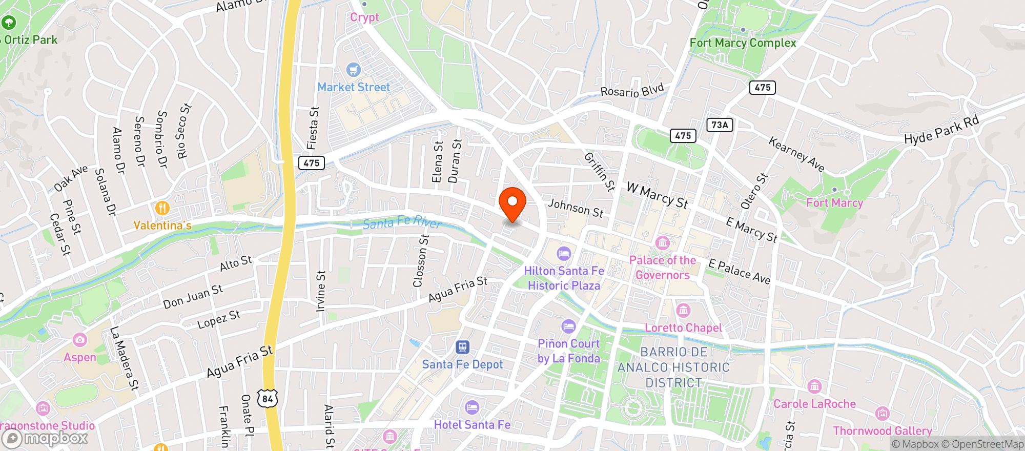 Map showing Vanessie Of Santa Fe
