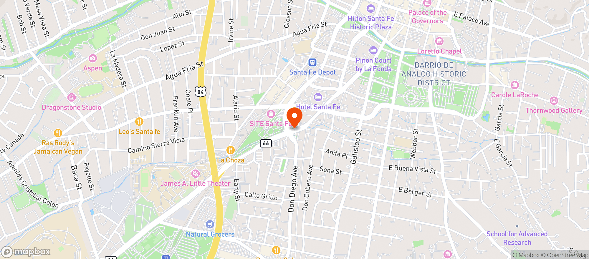 Map showing Allsups
