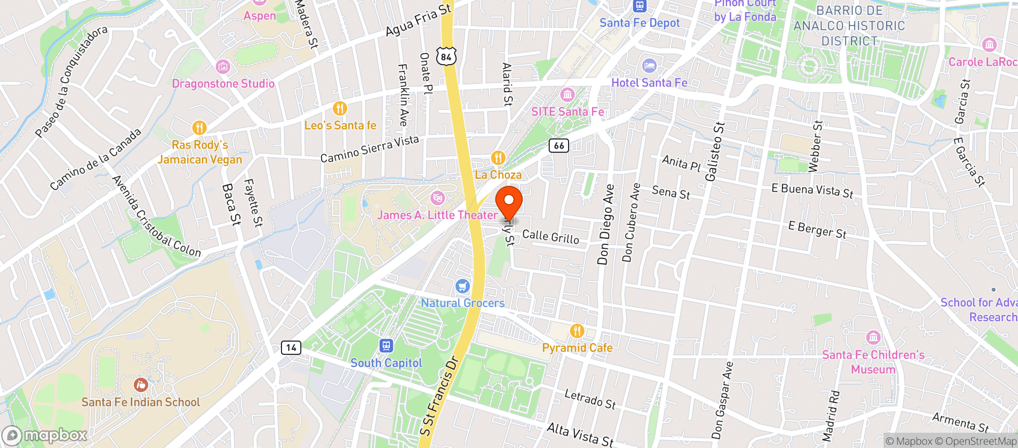 Map showing Eagles Lodge
