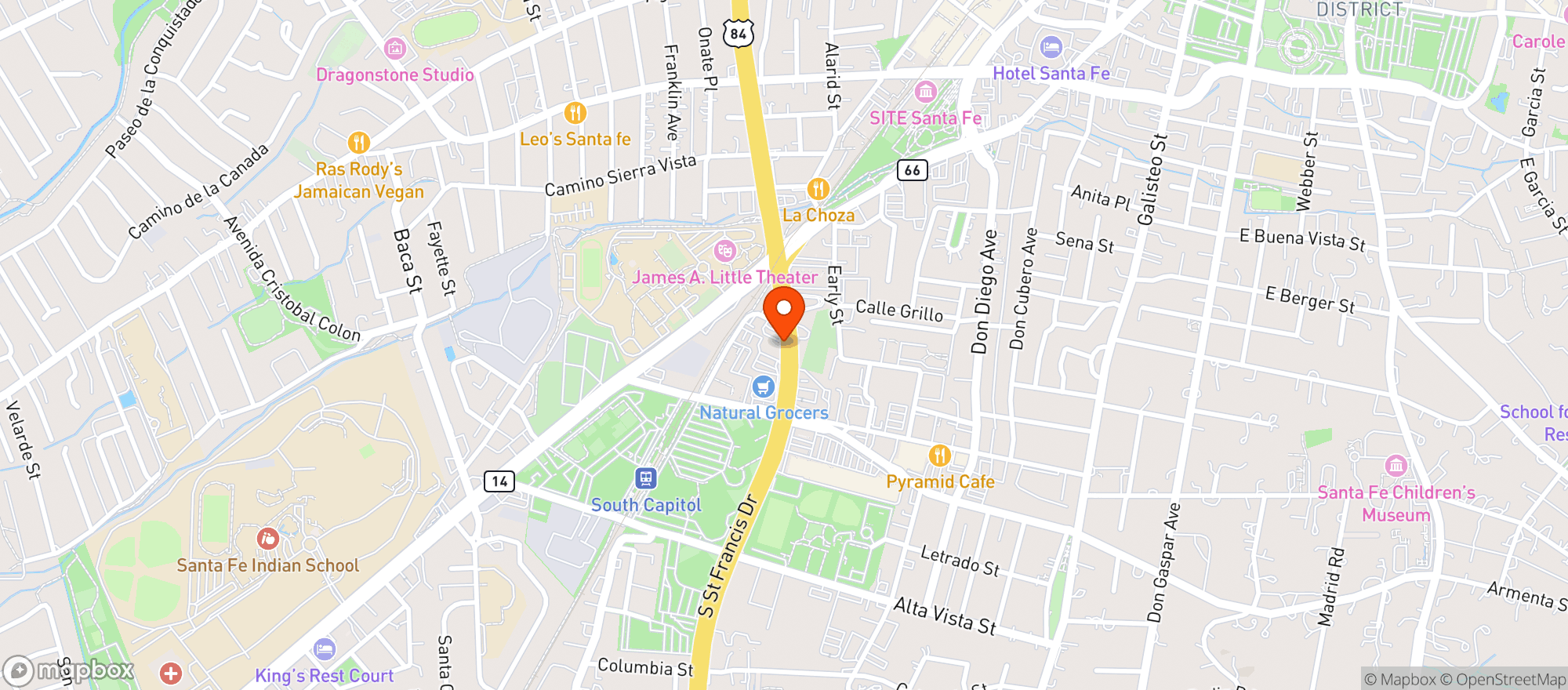 Map showing Walgreens