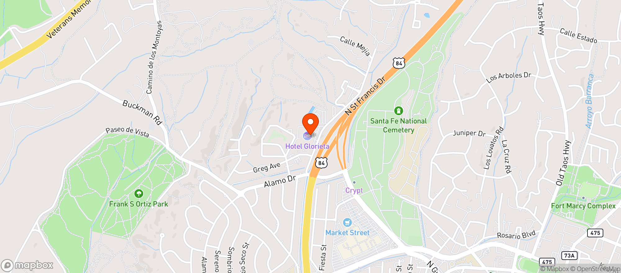 Map showing The Lodge At Santa Fe
