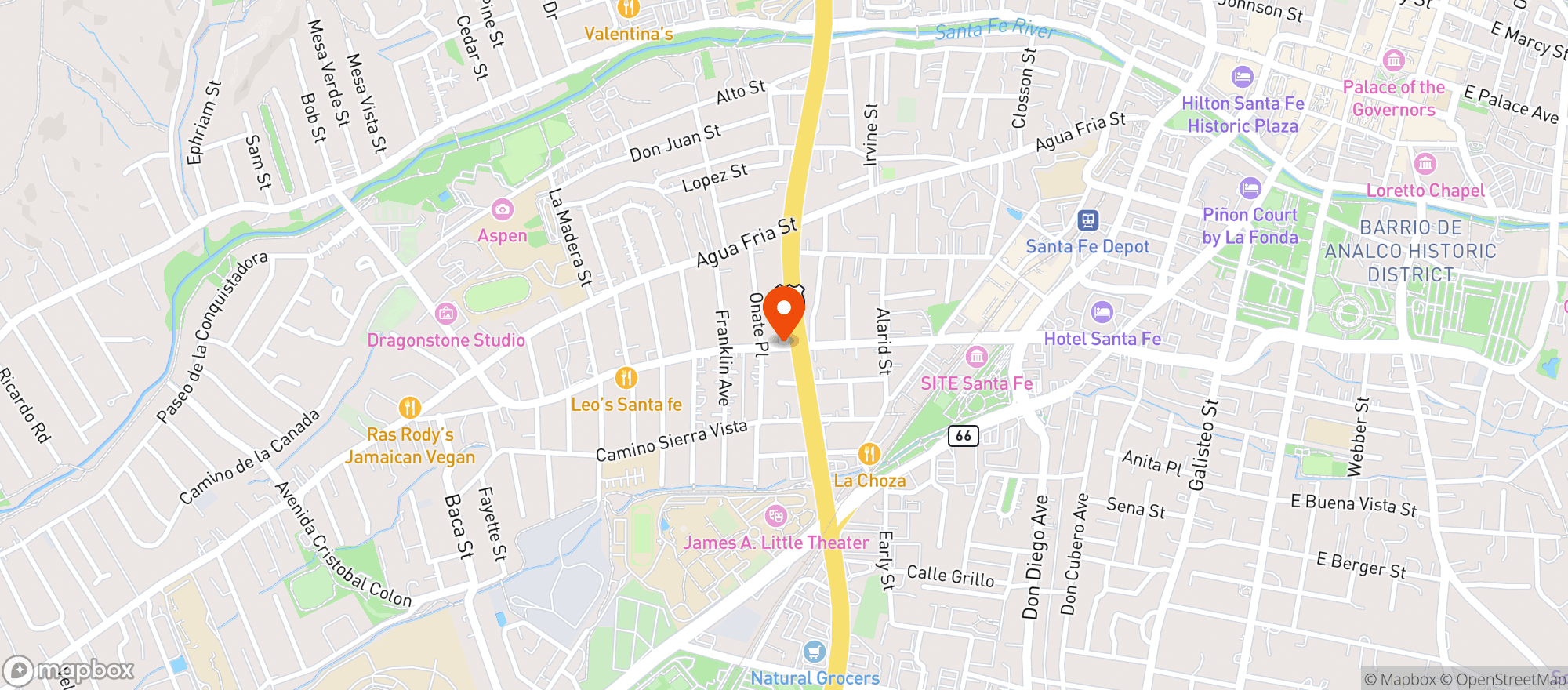 Map showing Owl Liquor Store