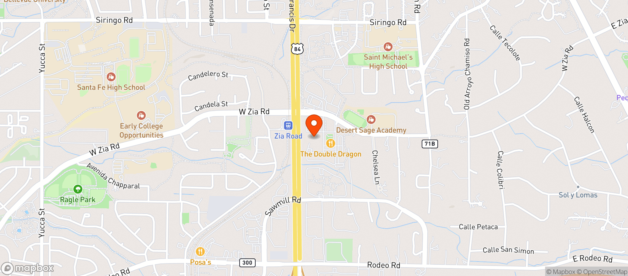Map showing Albertsons Market - 0987 - Sante Fe (3987)