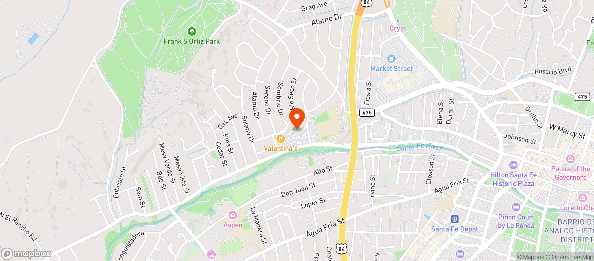 Map showing La Montanita Co-op (Santa Fe) - 00730002