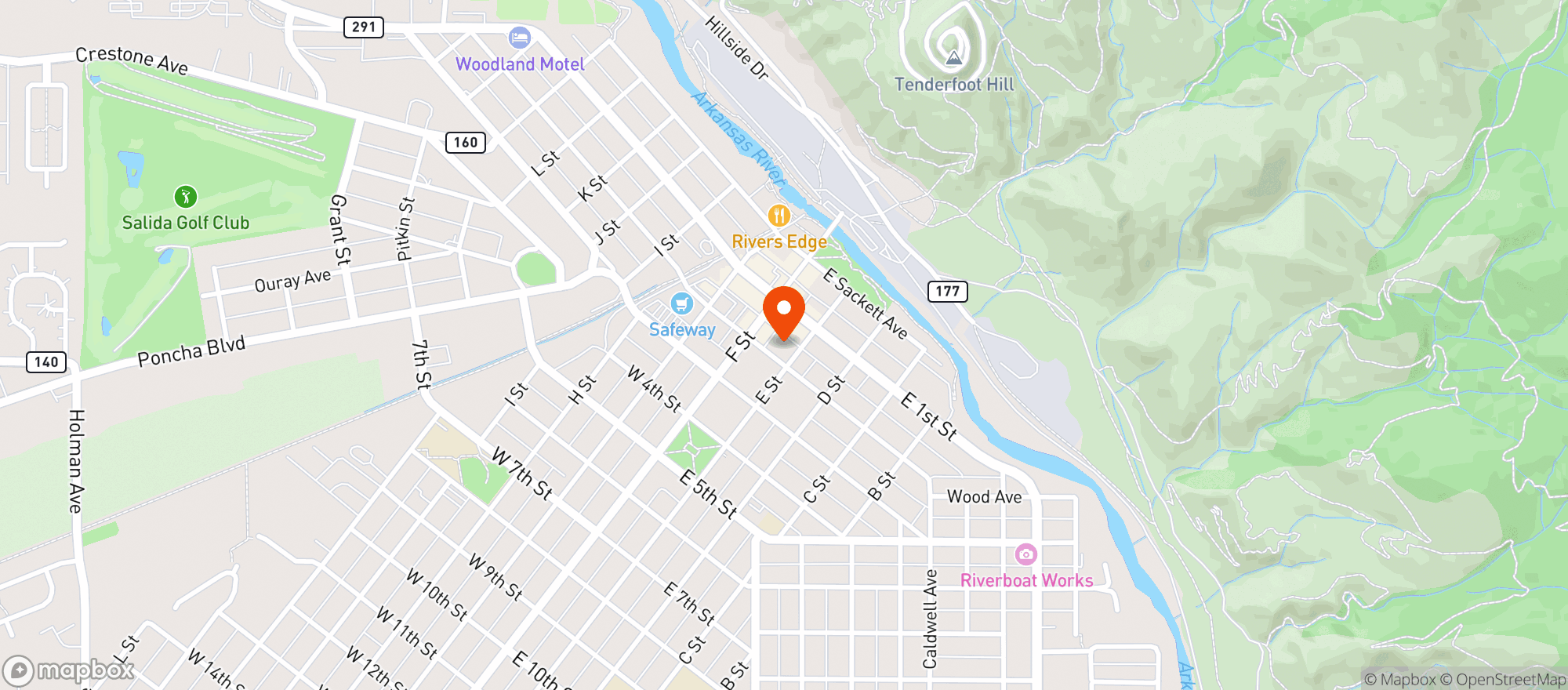 Map showing Tacos El Tapatio