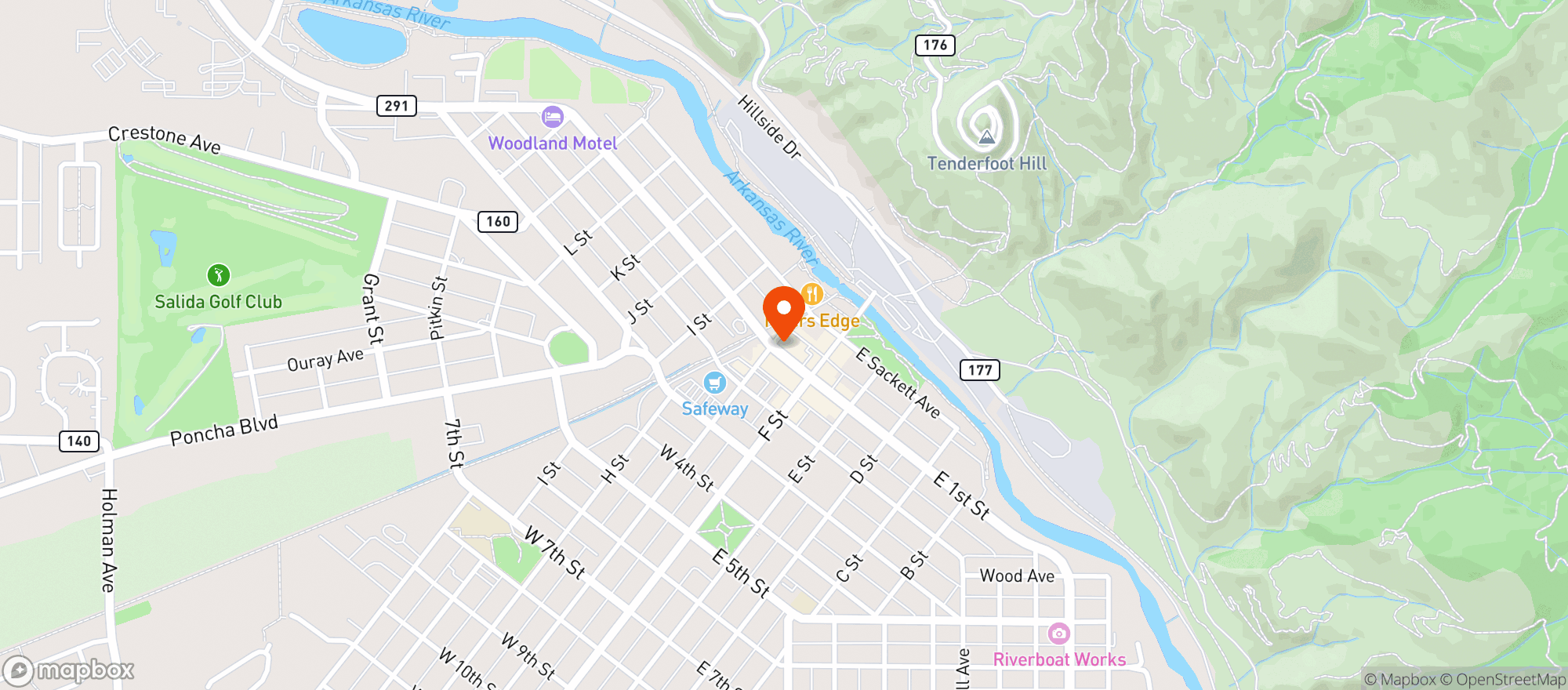 Map showing The Office Bar